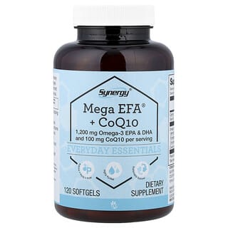Vitacost, Mega EFA® CoQ10 - 1200 mg Omega-3 EPA & DHA - 100 mg CoQ10, 120 Softgels