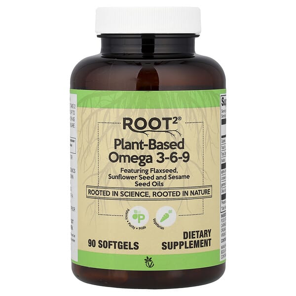 Vitacost, Root2®, 식물성 오메가3-6-9, 소프트젤 90정