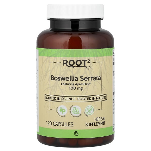 Vitacost, Root2, Boswellia Serrata Featuring AprésFlex®, 100 mg, 120 Capsules — product photo 1