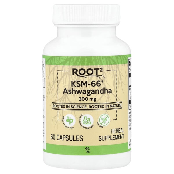 Vitacost, ROOT², KSM-66® Ashwagandha, 300 mg, 60 Capsules — product photo 1