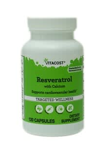 Vitacost, Resveratrol with Calcium, 120 Capsules