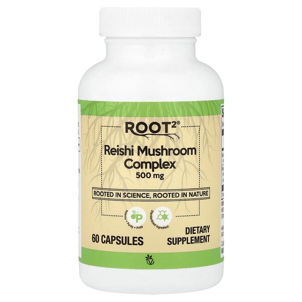Vitacost, Root2®, Reishi Mushroom Complex, 500 mg, 60 Capsules — product photo 1