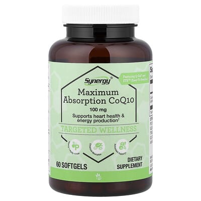 Vitacost, Synergy®, Maximum Absorption CoQ10, 100 mg, 60 Softgels