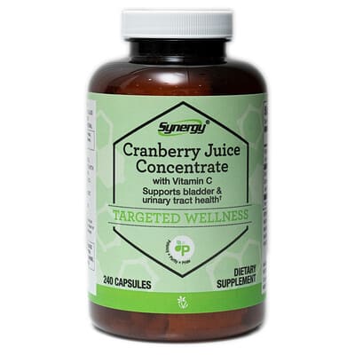 Vitacost, Synergy®, Cranberry Juice Concentrate With Vitamin C, 240 Capsules