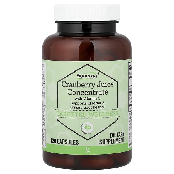 Vitacost, Synergy®, Cranberry Juice Concentrate With Vitamin C, 120 Capsules — product photo 1