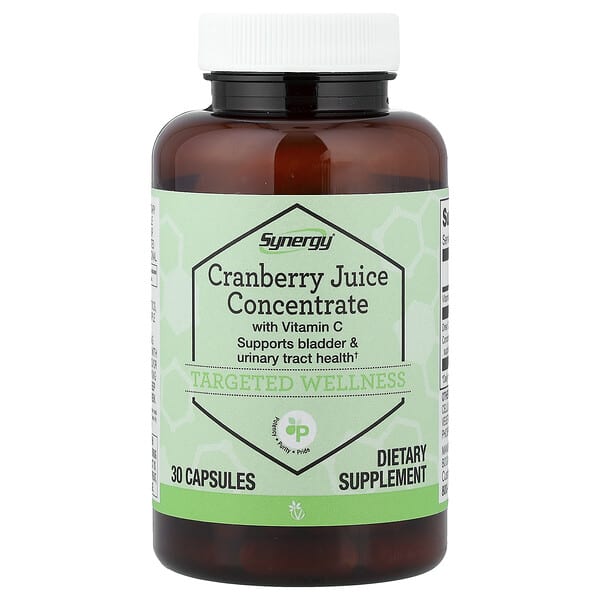 Vitacost, Synergy®, Cranberry Juice Concentrate With Vitamin C, 30 Capsules — product photo 1