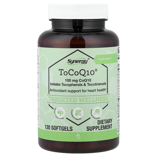 Vitacost, Synergy®, ToCoQ10®, 120 Softgels — product photo 1