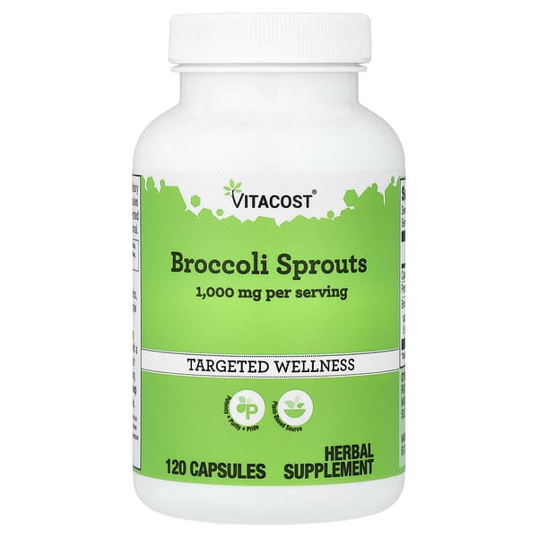 Vitacost, Broccoli Sprouts, 120 Capsules (500 mg per Capsule) — product photo 1