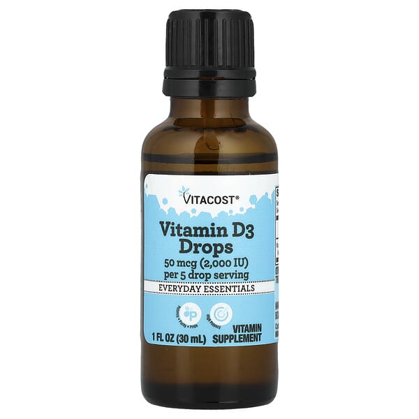 Vitacost, Vitamin D3 Drops, 1 fl oz (30 ml) — product photo 1