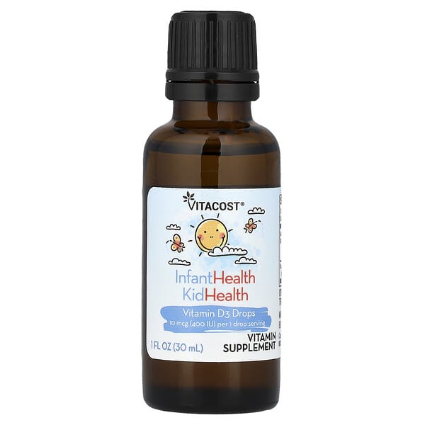 Vitacost, InfantHealth KidHealth, Vitamin D3 Drops, 1 fl oz (30 ml) — product photo 1