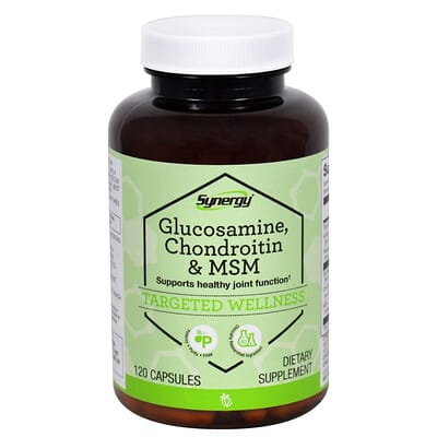 Vitacost, Synergy®, Glucosamine, Chondroitin sulphate & MSM, 120 Capsules