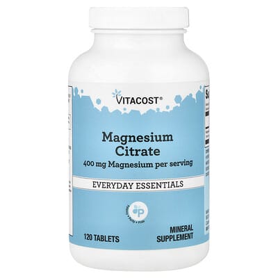 Vitacost, Magnesium Citrate, 400 mg , 120 Tablets (200 mg per Tablet)