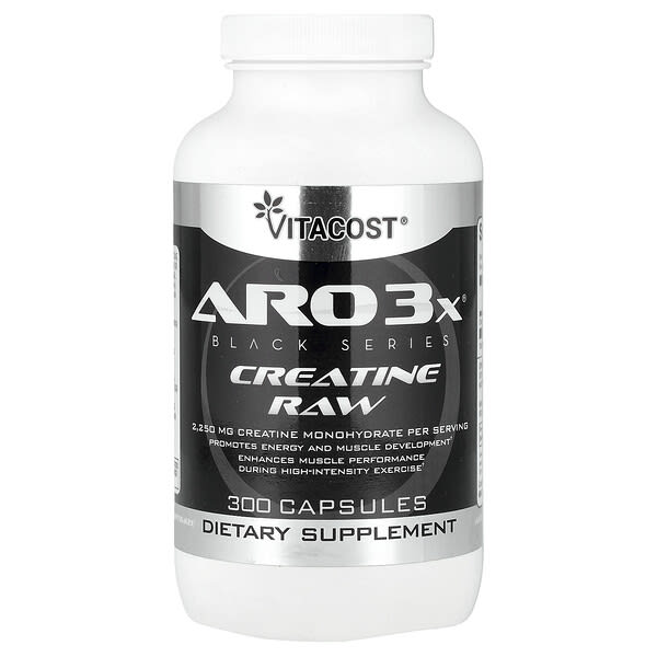 Vitacost, ARO3x® Black Series, Creatine Raw, 300 Capsules (750 mg per Capsule) — product photo 1