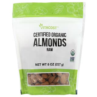 Vitacost, Certified Organic Almonds, Raw, 8 oz (227 g)
