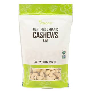 Vitacost, Certified Organic Cashews Raw Non-GMO Kosher, 8 oz