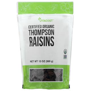 Vitacost, Certified Organic Thompson Raisins, 13 oz (369 g)