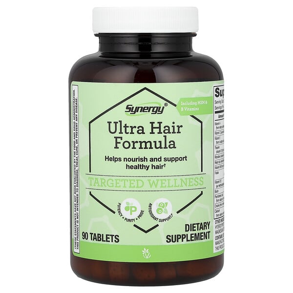 Vitacost, Synergy®, Ultra Hair Formula, 90 Tablets — product photo 1