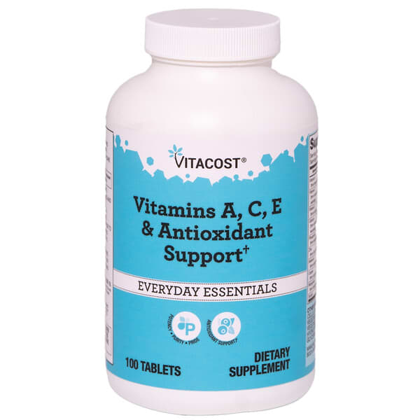 Vitacost, Vitamins A, C, E & Antioxidants Support, 100 Tablets — product photo 1