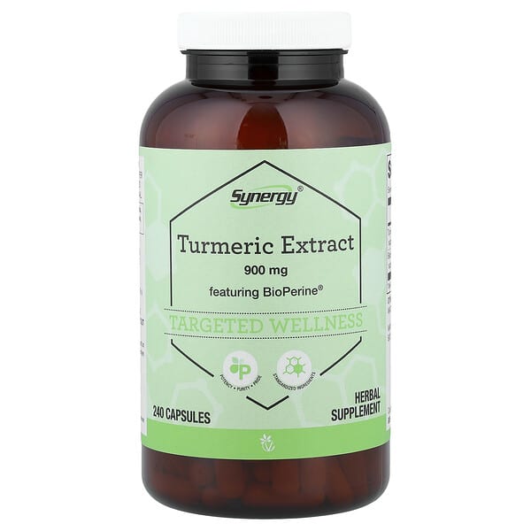 Vitacost, Synergy®, Turmeric Extract, Featuring BioPerine®, 240 Capsules — product photo 1