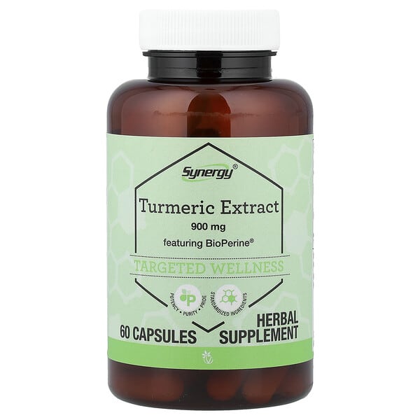Vitacost, Synergy®, Turmeric Extract Featuring BioPerine®, 60 Capsules — product photo 1