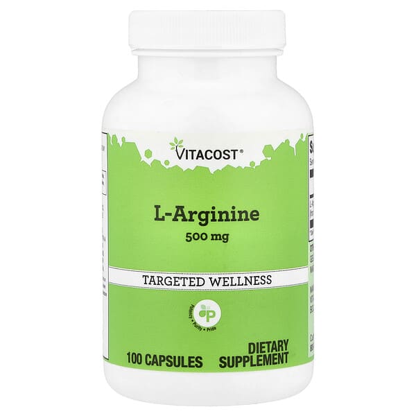 Vitacost, L-Arginine, 500 mg, 100 Capsules — product photo 1