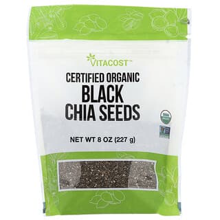Vitacost‏, Kosher Non-GMO Certified Organic Black Chia Seeds, 8 oz