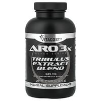 Vitacost, ARO3X® musta sarja, tribulus-uutesekoitus, 625 mg, 200 kapselia