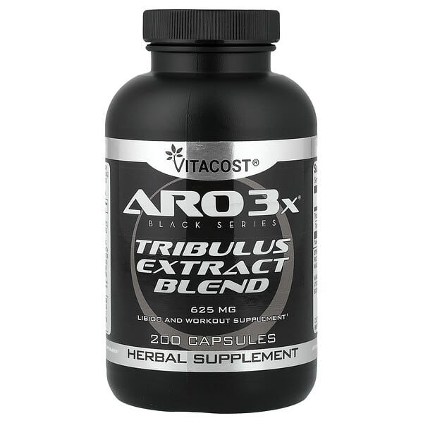 Vitacost, ARO3X® Black Series, Tribulus Extract Blend, 625 mg, 200 Capsules — product photo 1