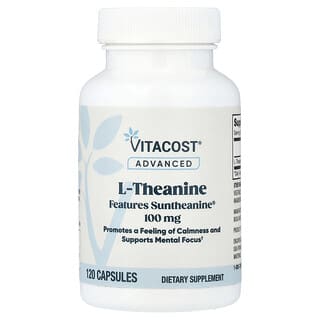 Vitacost, Advanced, L-Theanine Features Suntheanine®, 100 mg, 120 Capsules