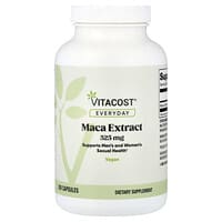 Vitacost, Extrakt z Macy, 525 mg, 200 kapsúl