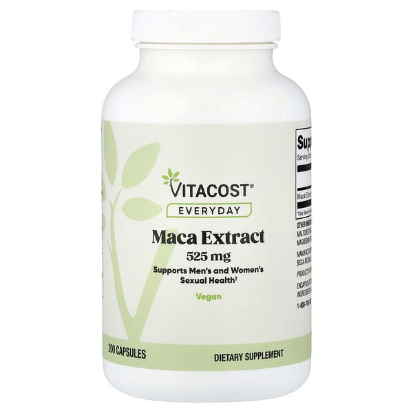 Vitacost, Everyday, Maca Extract, 525 mg, 200 Capsules — product photo 1