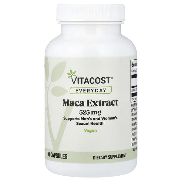Vitacost, Everyday, Maca Extract, 525 mg, 100 Capsules — product photo 1