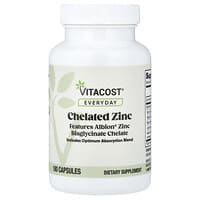Vitacost, Everyday, Chelated Zinc Featuring Albion® Zinc Bisglycinate Chelate, 180 Capsules