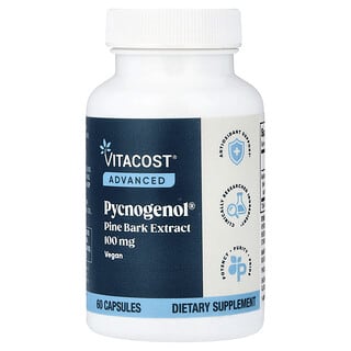 Vitacost, Pycnogenol®, extract din scoarță de pin, 100 mg, 60 de capsule