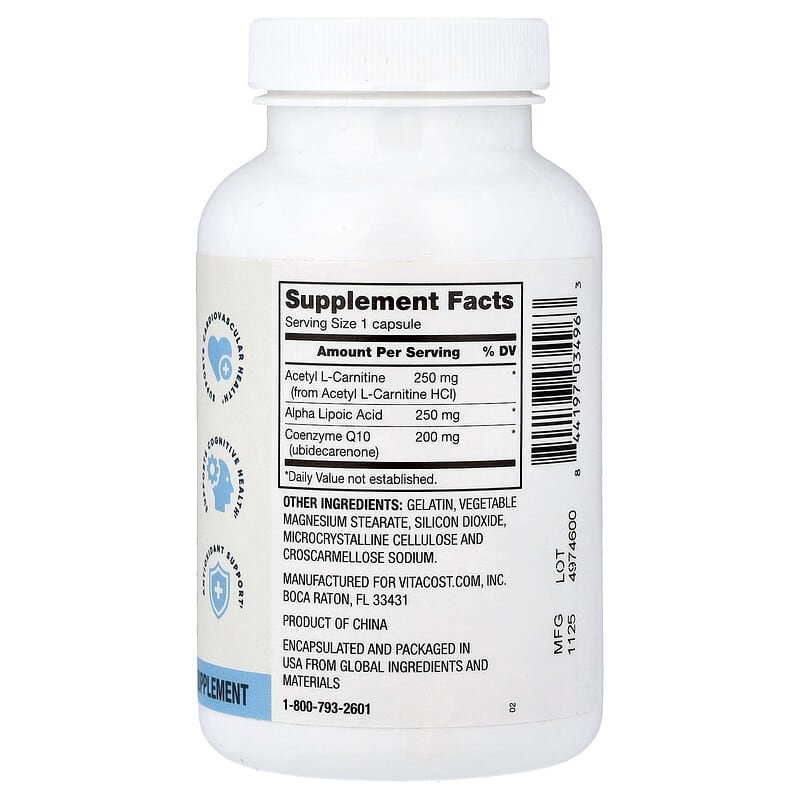 acetyl l carnitine alpha lipoic acid coq10 benefits Acetyl-L-carnitine and/or liposomal co-enzyme Q10 prevent propionic acid-induced neurotoxicity by modulating oxidative tissue injury, inflammation, and ALDH1A1-RA-RAR signaling in rats Acetyl L-Carnitine, Alpha Lipoic Acid