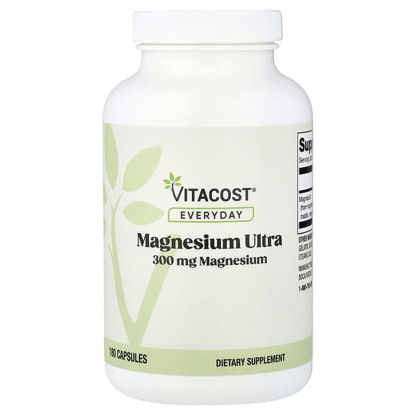 Vitacost, Everyday, Magnesium Ultra, 300 mg, 180 Capsules — product photo 1