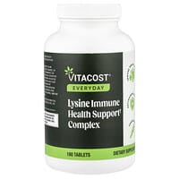 Vitacost, Everyday, Lysin, komplex na podporu zdraví imunity, 180 tablet