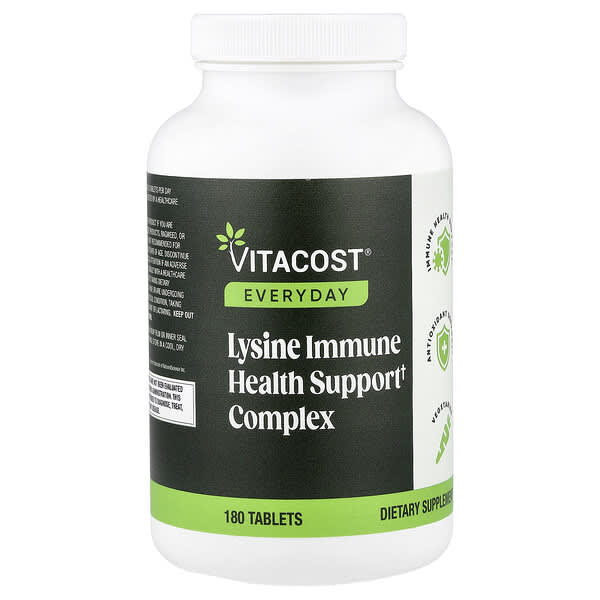 Vitacost, Everyday, Lysine Immune Health Support Complex, 180 Tablets — product photo 1
