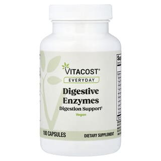 Vitacost, Everyday, пищеварительные ферменты, 180 капсул