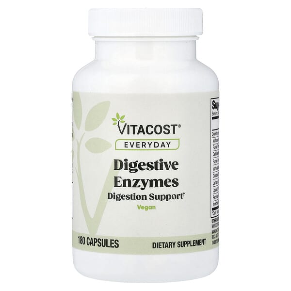 Vitacost, Everyday, Digestive Enzymes, 180 Capsules — product photo 1