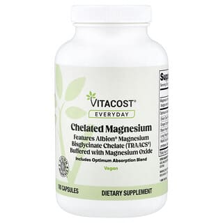 Vitacost, Everyday, Chelated Magnesium, 180 Capsules