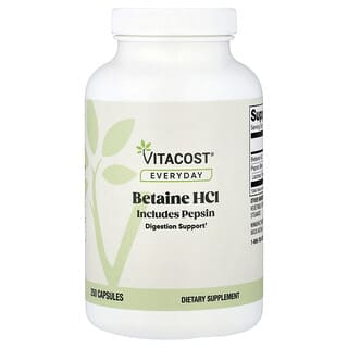 Vitacost, Everyday, Betaine HCI, 250 Capsules