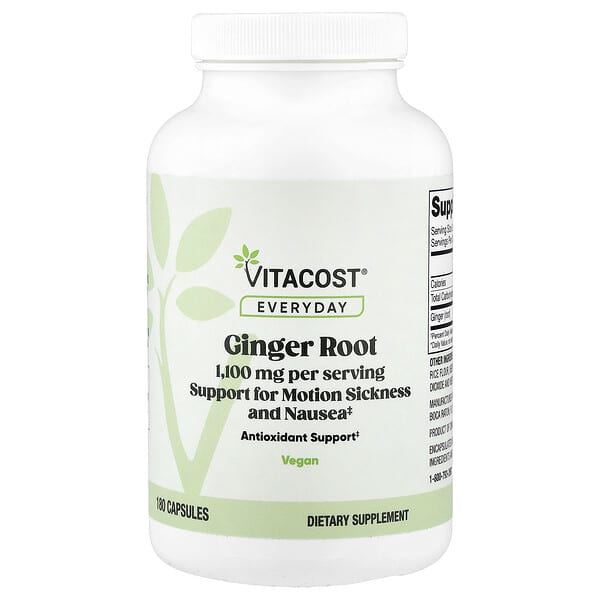 Vitacost, Raiz de Gengibre, 180 Cápsulas (550 mg por Cápsula)
