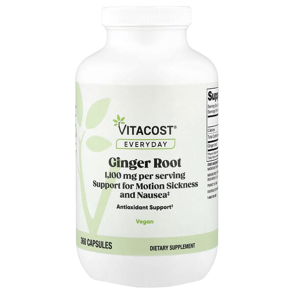 Vitacost, rădăcină de ghimbir, 360 de capsule, (550 mg per capsulă)