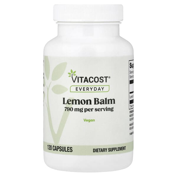 Vitacost, Everyday, Lemon Balm, 120 Capsules (395 mg per Capsule) — product photo 1