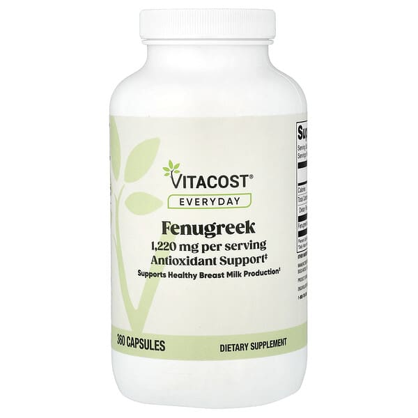 Vitacost, Everyday, Fenugreek, 360 Capsules (610 mg per Capsule) — product photo 1