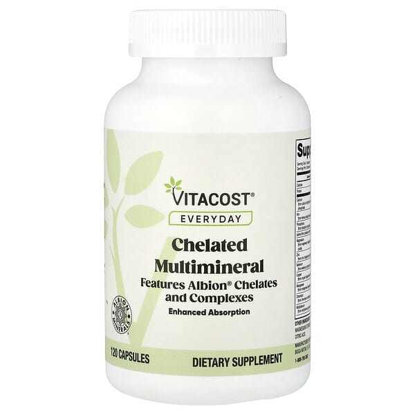 Vitacost, multiminerale chelatate, 120 de capsule