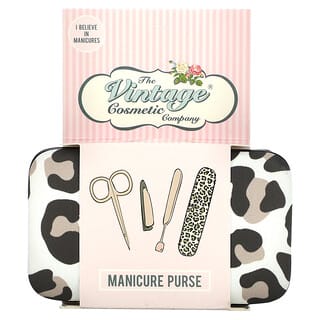 The Vintage Cosmetics Co., Manicure Purse, Leopard Print, 1 Kit