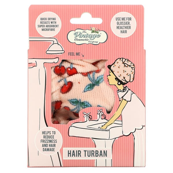 The Vintage Cosmetics Co., Haar-Turban, Kirsche, 1 Stück