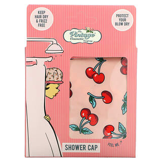 The Vintage Cosmetic Company, Shower Cap, Cherry, 1 Count